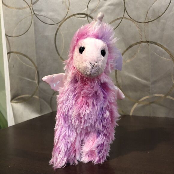Aurora World Llamacorn Plush Llama Unicorn Pegasus Pink Purple Stuffed Animal - Picture 3 of 11